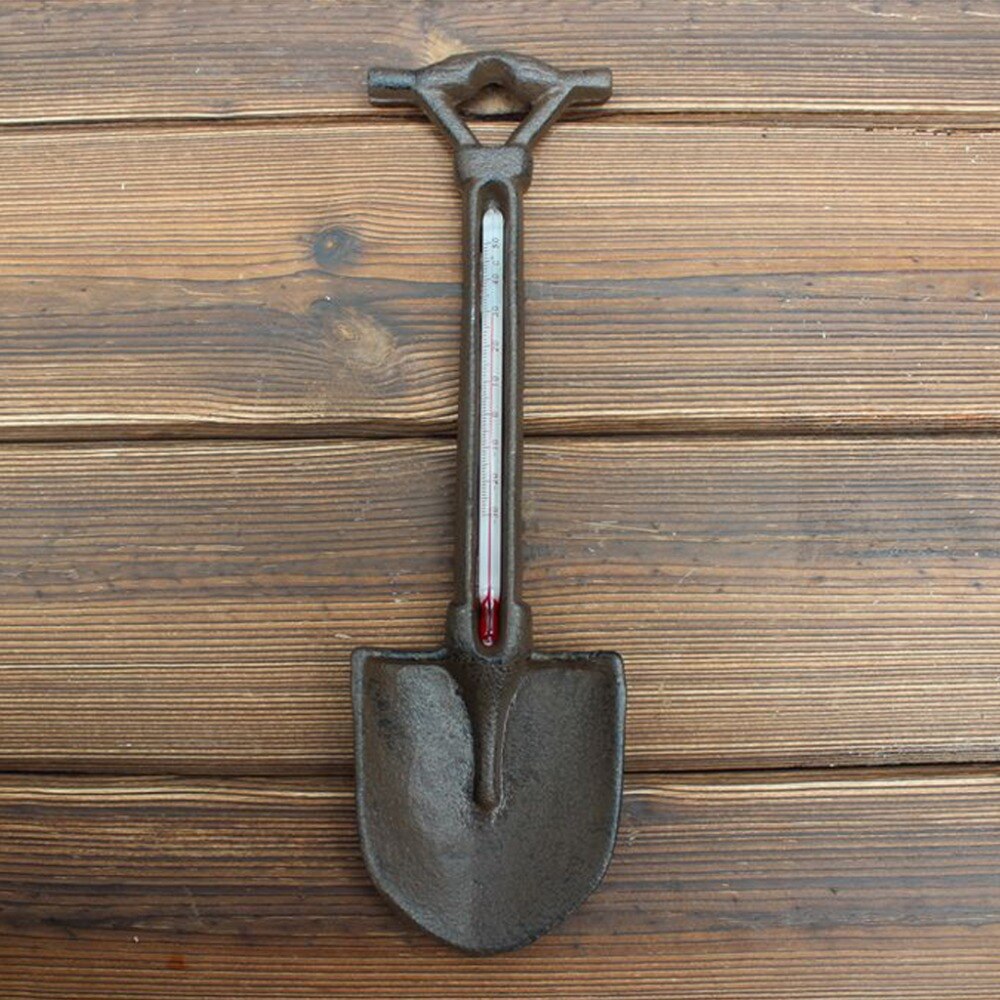 Rustieke Land Gietijzer Muur Thermometer Wanddecoratie Thermografiek Handwerk Van Outdoor Tuin