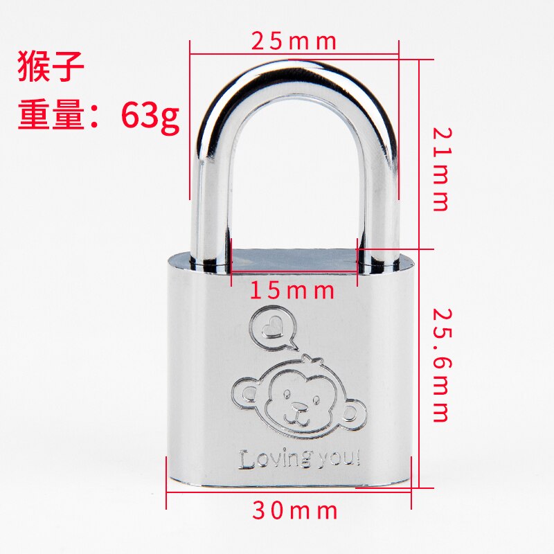 Sleutel Deurslot Hangslot Anti-Diefstal Slot Kantoor Kast Huishouden Slaapzaal Kleine Lock Kleine Maat: D