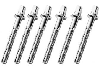 Pernos de tambor, tornillos de tambor, M5 7/32 Imperial, especificación, accesorios cuadrados exteriores plateados, 100mm, 110mm, 120mm, 130mm de longitud, 6 piezas, 1 lote
