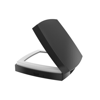 Light 4X Makeup Mirror with LED Pocket Mirror USB Mini Makeup Mirrors Magnifying Mirror Travel Cable-battery Vanity Mirror: Green