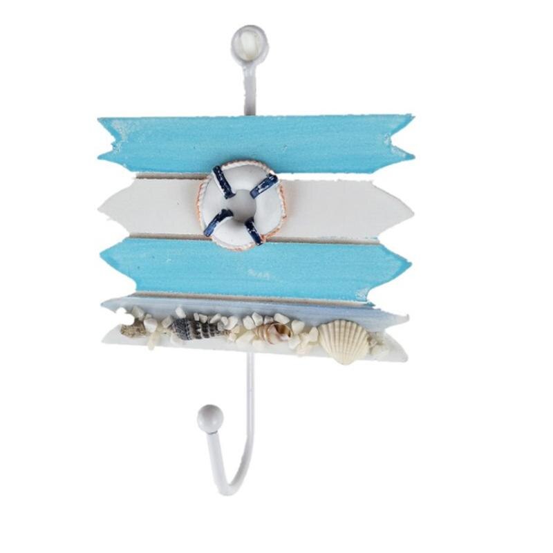 Mediterranean Style Hanging Hook Wooden Hook For Cafe Bar Club Home Decoration Home Sroeage Hook Key Holder: Style 4