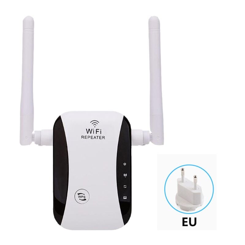 Wifi repeater os uk eu au plug range extender trådløs 2.4 ghz højhastigheds internet booster udvide signalområdet trådløs hjemmeperson: Eu