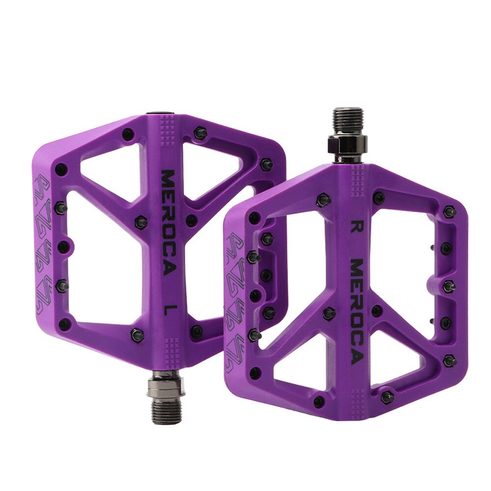 MEROCA-pedales ultraligeros planos para bicicleta de montaña, de nailon, con plataforma