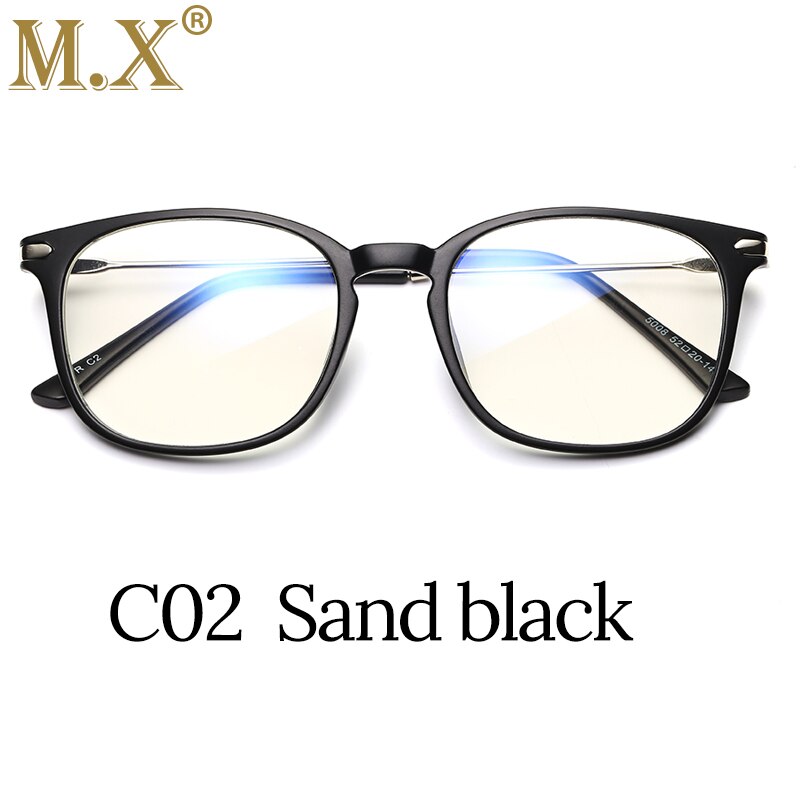 MX Brand TR90 Anti Blue Light Goggles Reading Glasses Protection Eyewear Titanium Frame Computer Gaming Glasses For Women Men: Sand black