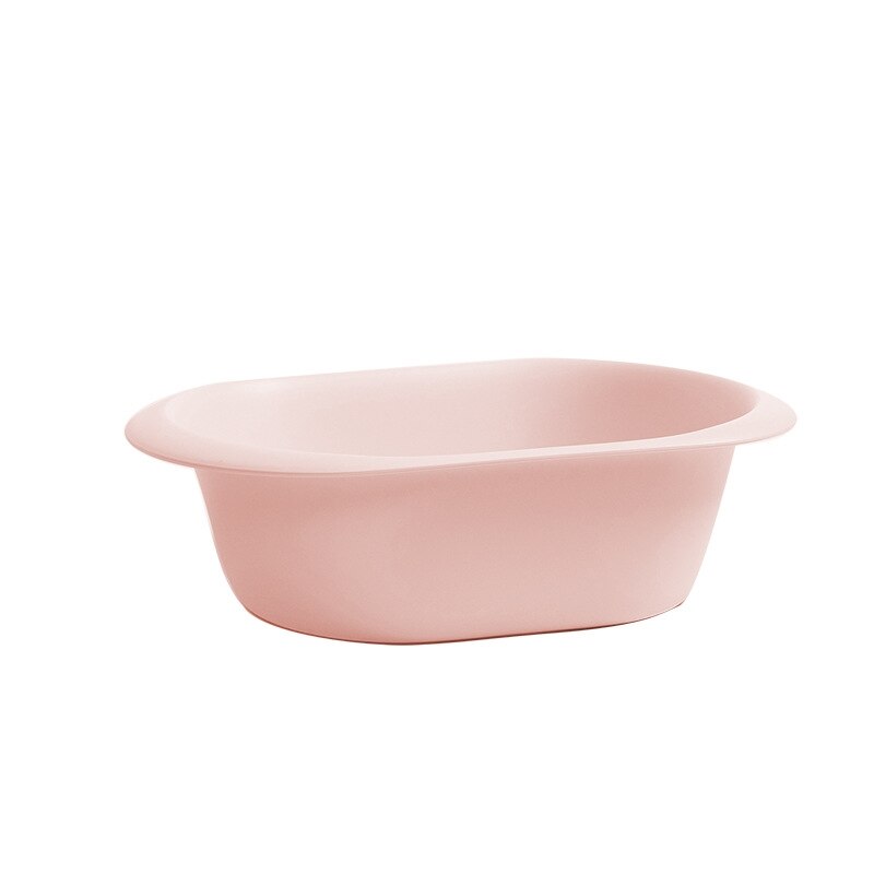 Household Cute Rectangular Runway Washbasin Thick and Sturdy Footbath Wash Vegetables Fruit Cleaning Basin Bathroom Laundry Tub: Pink