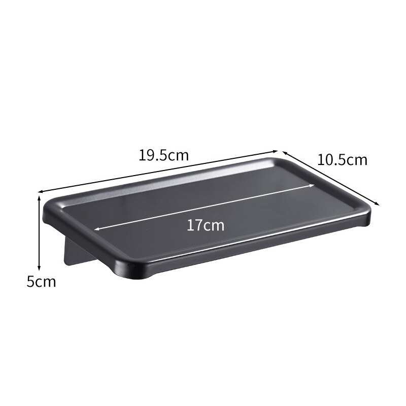 Matte Black Double Toilet Roll Paper Holder Bathroom Accessories WC Towel Holder Rack Shelf Aluminum Material: Black 2