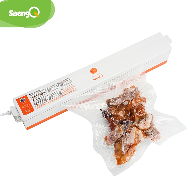 saengQ 220V/110V Household Food Vacuum Sealer Packaging Machine Film Sealer Vacuum Packer Including 15Pcs Bags