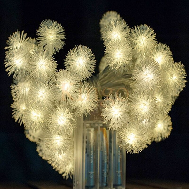 LED Snowflake twinkle string lights Christmas fairy lights Outdoor use Decorations for Year Xmas Wedding Room Party: Warm white / 5M 50LEDs