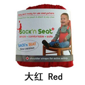 Børnestol babystol rejse foldbar vaskbar spædbarn spisning høj spisebetræk sikkerhedssele fodring tilbehør til babypleje: Rød