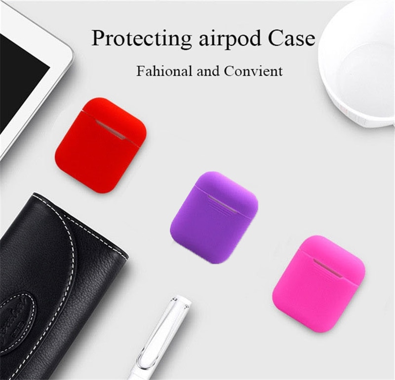 Soft Silicone Cases For Apple Airpods 1/2 Protective Bluetooth Wireless Earphone Cover For Apple Air Pods 1/2 Charging Box Bags