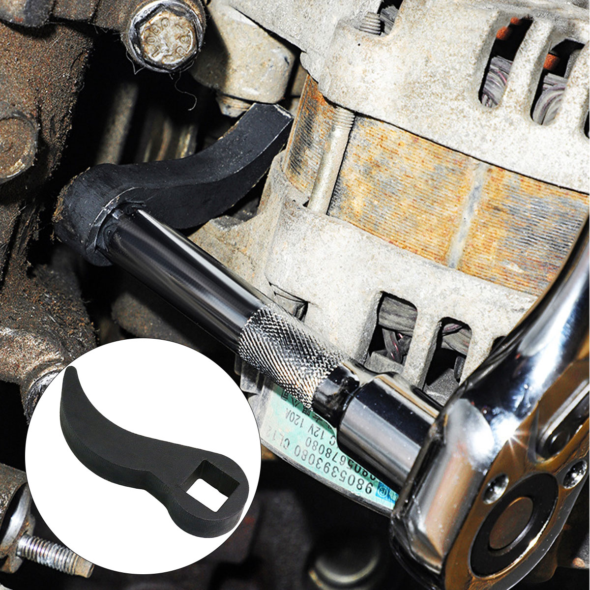 Herramienta de desmontaje de medio eje tipo ángulo, adaptador de barra de palanca de accionamiento utilizado para llaves abiertas, herramienta de reparación de ejes de desmontaje