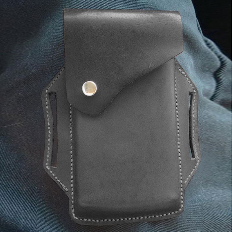 Esportes ao ar livre usar cinto saco do telefone móvel bolsos verticais multi-função anti-perdido esportes pendurado cintura bolso saco do telefone móvel: Black