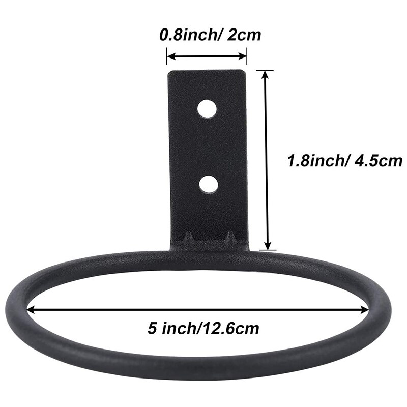 5 Inch (Approximately 12.7 cm) Flower Pot Holder Ring Wall Mount 6