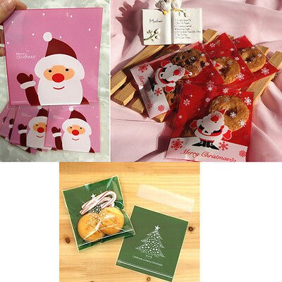 Roze rode kerstzakken snoep bakken koekjes plastic zak verpakking bruiloft kerstman decoratie kersthouders