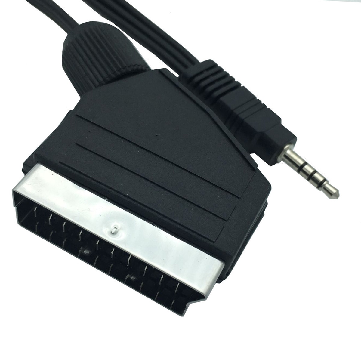 Scart Kabel 21 Pin Scart Jack naar 3.5mm Male Stereo Jack Full HD TV Meerdere Shieldings Precisie Connector Audio kabel 1.5 m/5ft