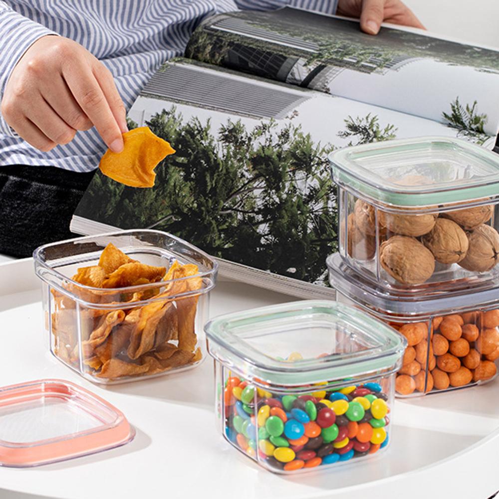 Plastic Food Storage Containers With Airtight Lid Stackable Pantry Dry Food Storage Container for Flour Pasta Rice