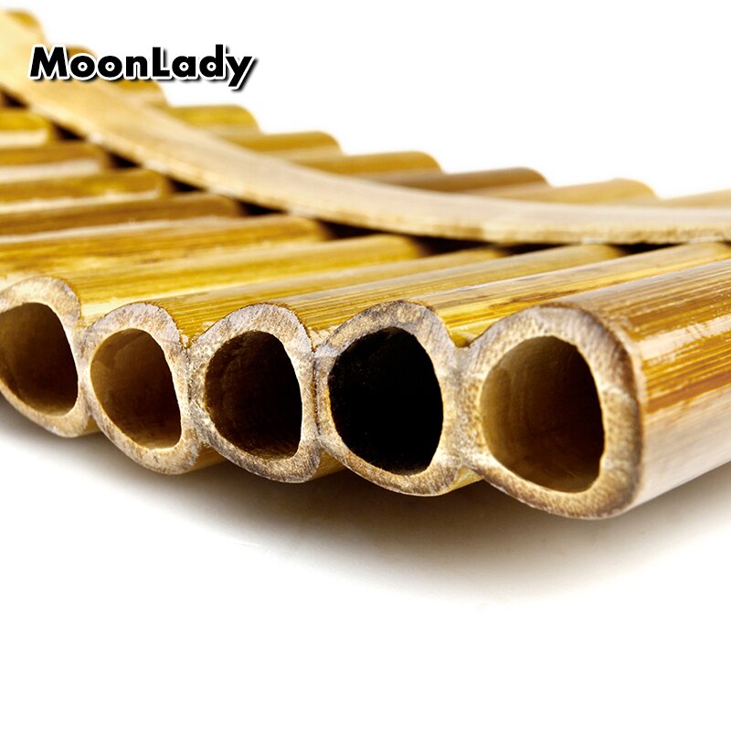 Natural Bamboo Chinese Folk Musical Instrument Pan Flute 15 Pipes G Key Woowind Instrument Panpipes Flauta Handmade Panflute