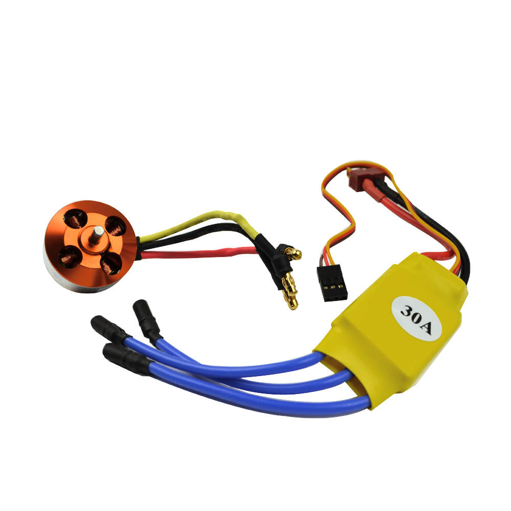 RC 2200KV Brushless Motor 2212-6+30A ESC+Free Mount for rc Air Plane helicopter D30