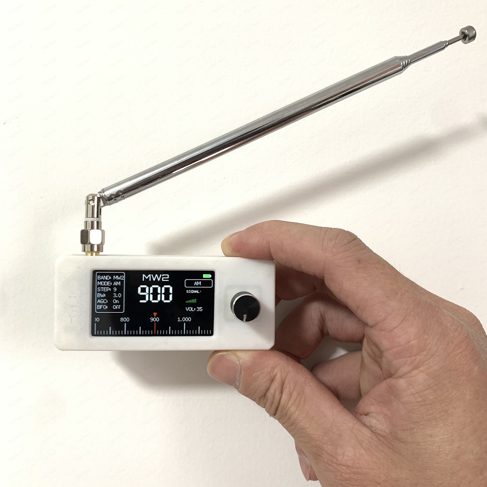 SI4732 0,5-108 mhz All Band Radio-ontvanger Scherm HF SW MW VHF Draagbare Mini Radio Ring Telescopische Antenne Radio LSB USB AM FM