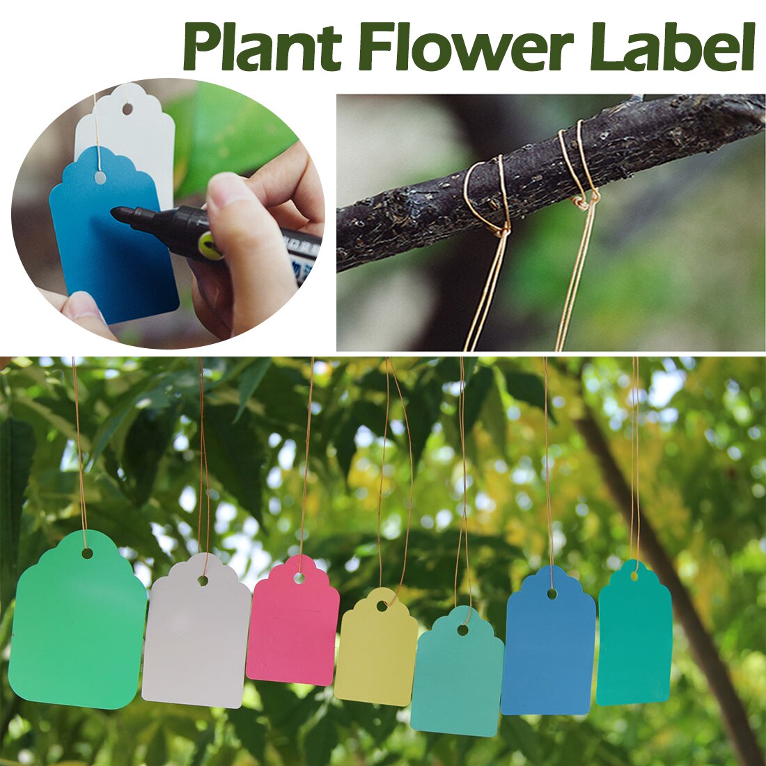 100 Stuks Herbruikbare Planten Hang Tag Labels En Merken Zaailing Tuin Bloempot Plastic Tag Nummer Plaat Opknoping Pvc Tool