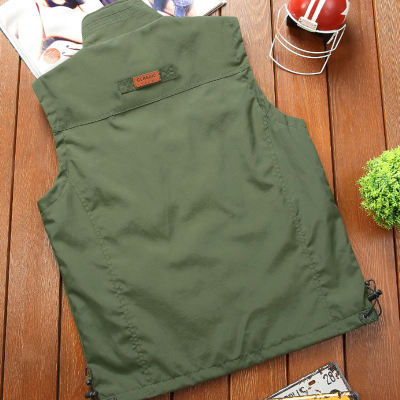 Gilet hommes printemps été gilet mince sans manches gilet veste hommes en plein air chasse pêche photographie gilet voyage vêtements 4XL