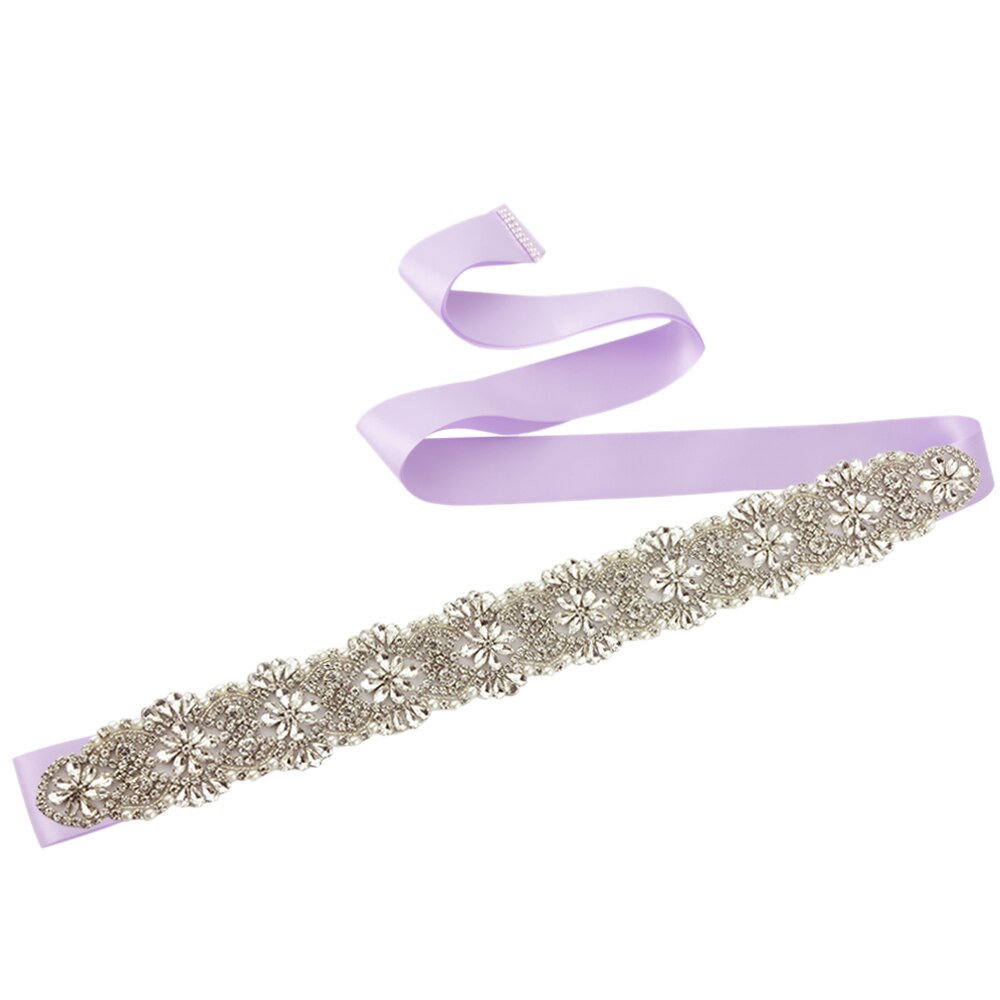 Sparkle Wide Rhinestone Belts For Women Pearl Wedding Belts Plus Size Bride Sash Belt Wedding Waist Belt Jeweled Belt for Dress: lavender