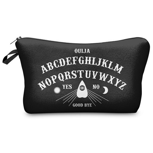 Who Cares Space Planet Funny Character printing Cosmetic Organizer Bag Makeup Bags ladies Pouch Women Cosmetic Bag: bpd41416