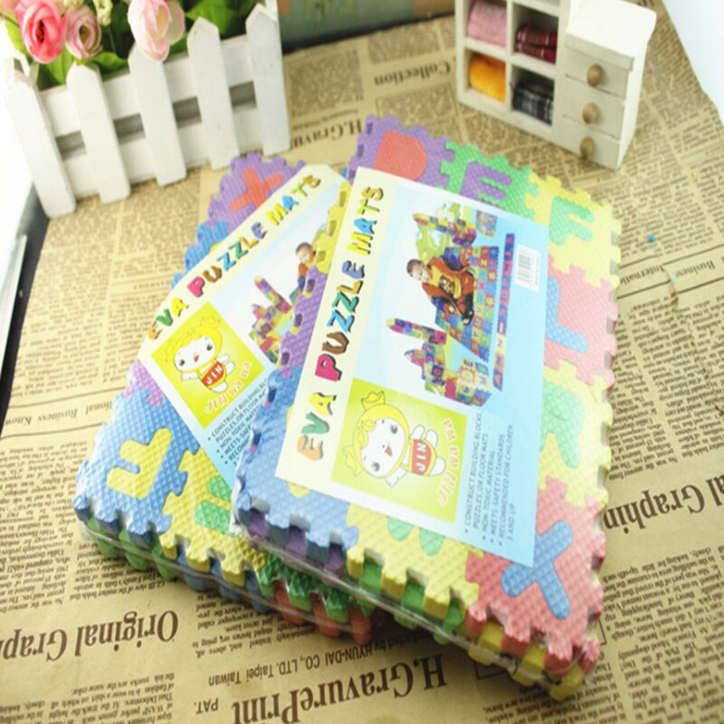 36 pçs tapete do bebê crianças alfanumérico educacional blocos de quebra-cabeça infantil rastejando esteira do brinquedo da criança presentes