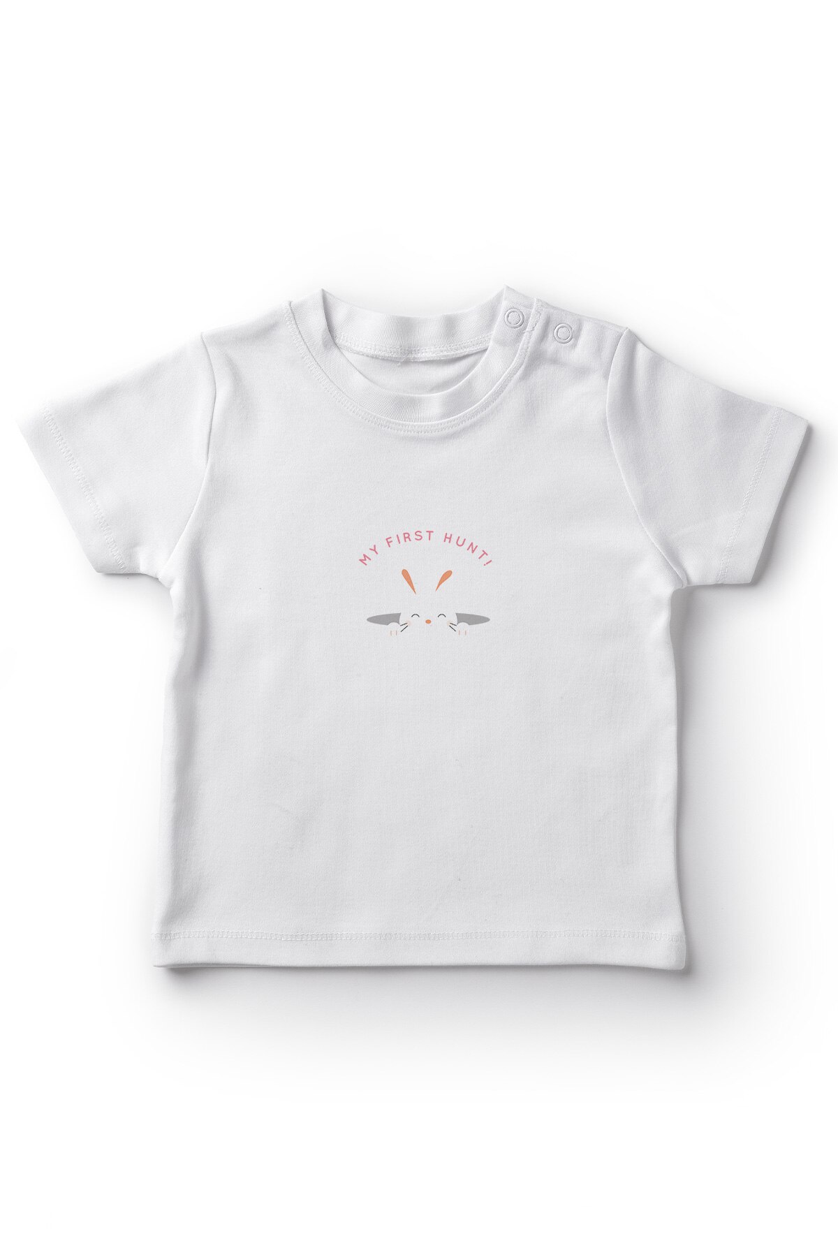 Angemiel Baby por primera vez de la camiseta blanca de conejo bonito para niña
