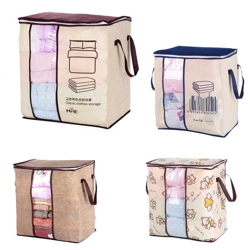 Doorschijnende Kleding Quilt Onder Bed Opbergtas Doek Doos Draagbare Rits Quilt Organizer Home Slaapkamer Organizer