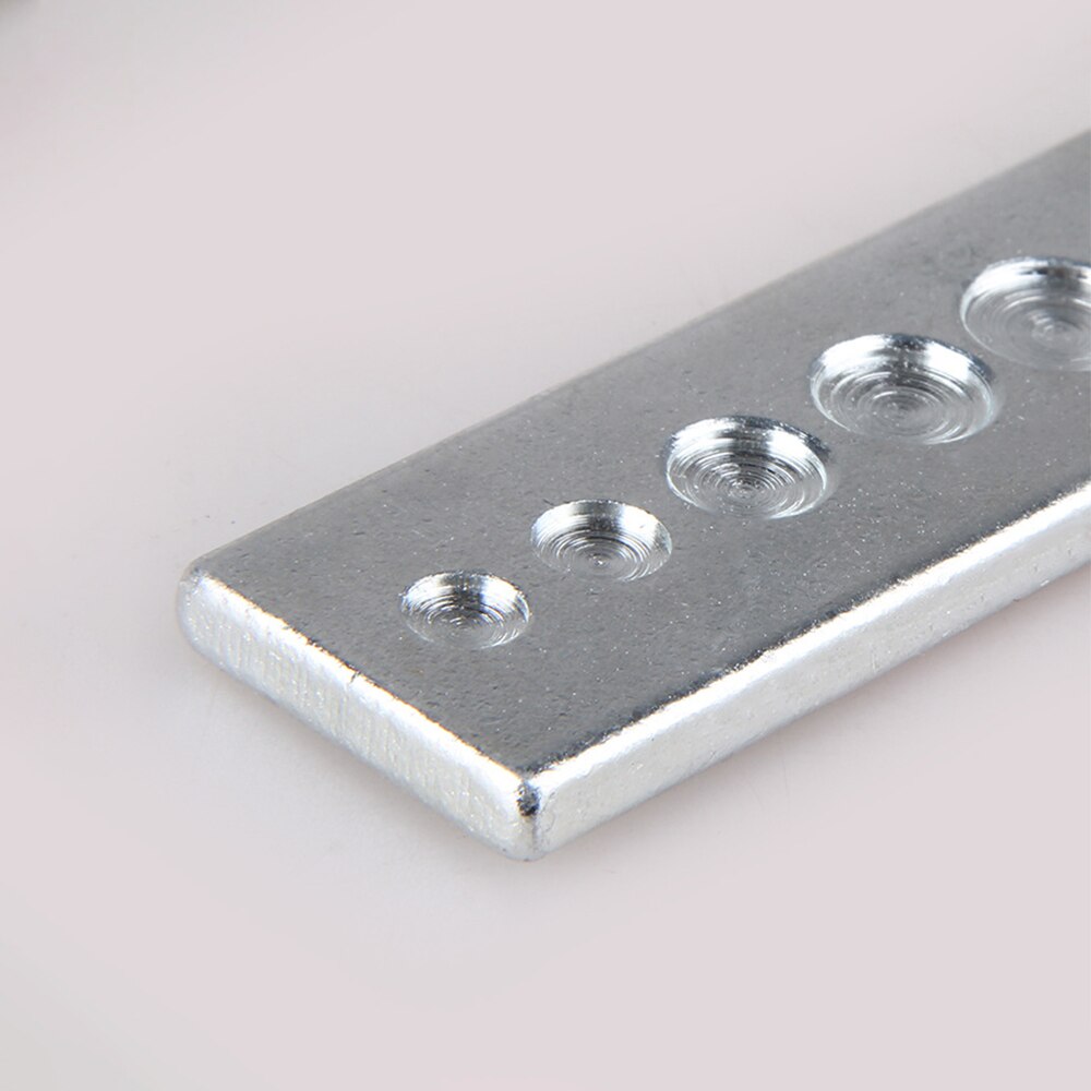 Stainless Steel 7 In 1 Bottom Plate Poppers Snap Button Rivets Setter Punch Die Base Leather Craft DIY Hand Tool