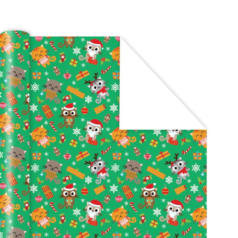 10pcs Christmas Wrapping Paper Cartoon Box Packaging Flower Wrapping Paper: 2