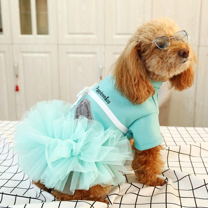 Lente Herfst Pet Dog Jurken Voor Kleine Honden Strik Tutu Jurk Voor Honden Kat Huisdier Kleding Teddy Poedel Kleding Voor honden