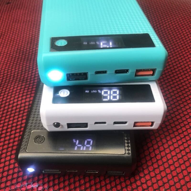 Robustes, abnehmbares gehäuse mit  qc3.0 dual-usb-anschlüssen, lcd-display, 8 x 18650 akkus, powerbank-gehäuse, tragbare externe box ohne akku