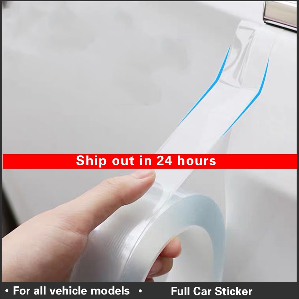 Auto bumper sticker krasbestendige dorpel volledige auto carrosserie vinyl auto deur stickers multifunctionele beschermstrip auto stickers