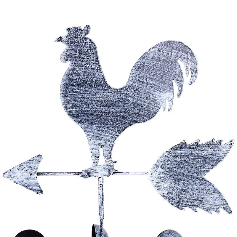Traditionele Haan Weathervanes Iron Cock Windvaan Wind Snelheid Richting Indicator Tuin Yard JS23