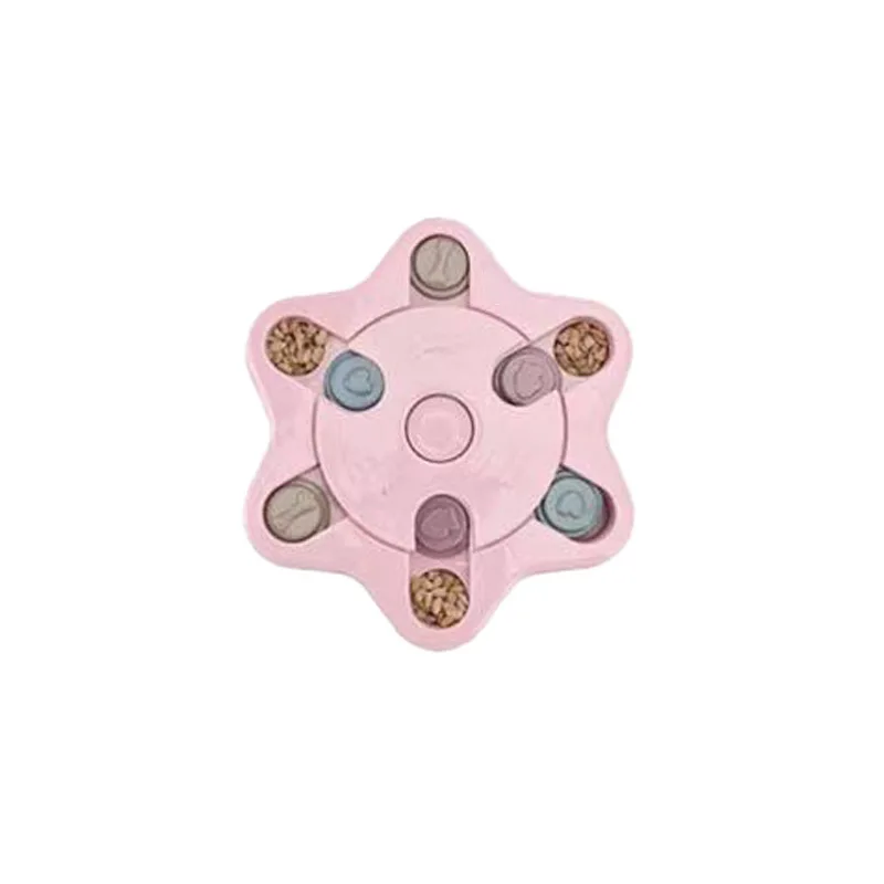 Jouets Puzzle pour chiens, mangeoire lente interactive, augmentation des chiots, distributeur de nourriture IQ, manger lentement, bol antidérapant, jeu d'entraînement pour animaux de compagnie, chat et chiens: Rouge