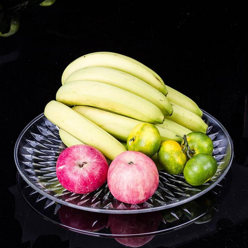 Akryl gennemsigtig frugt tallerken ktv bar forsyninger snack tørret frugt tallerken