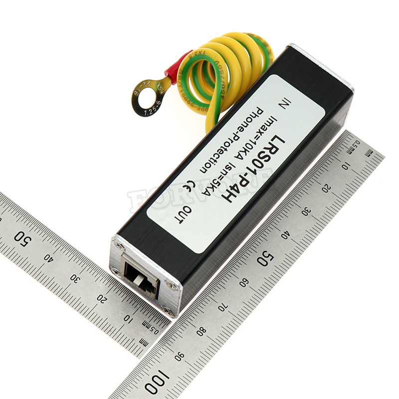 Telephone Fax Surge Protector Thunder Arrester RJ11 kl01-p4h Black limited RJ-11 ADSL Protection Device Thunder Preventer