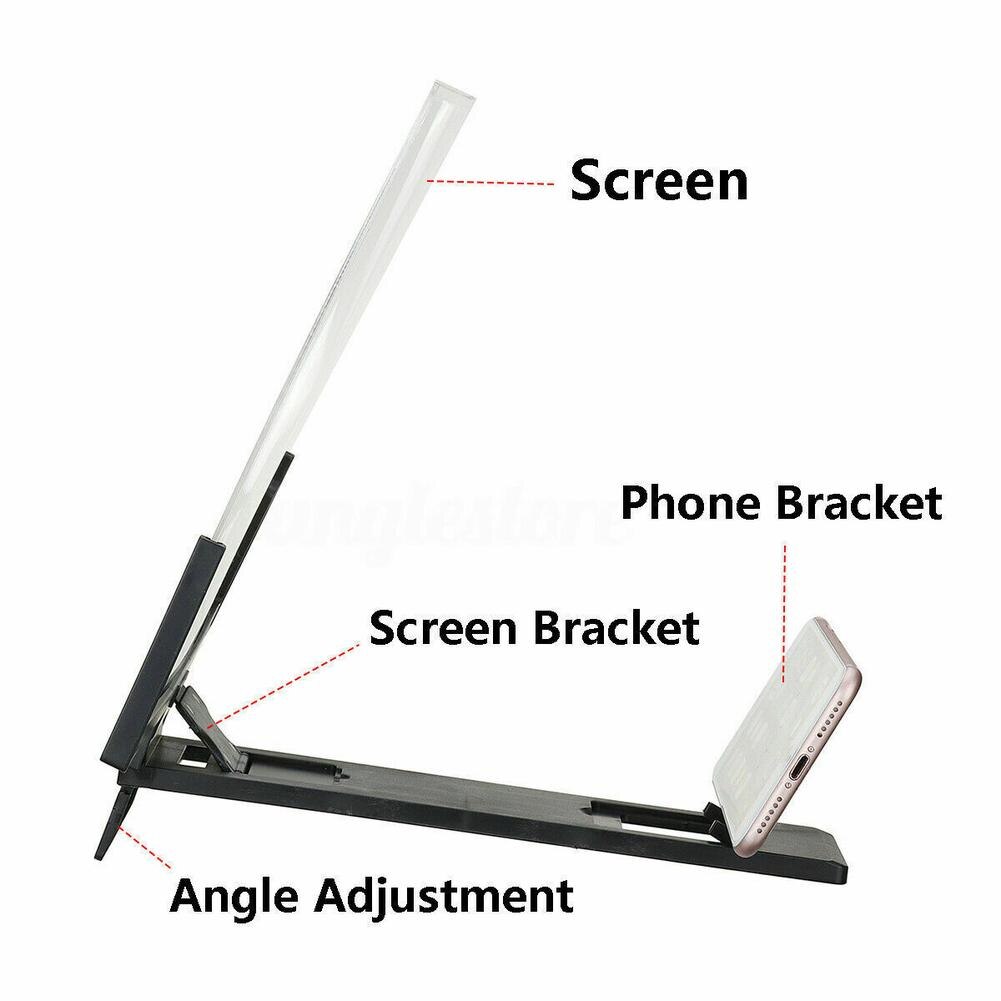 14 Inch 3D Hd Screen Magnifier mobile phone video amplifier Smartphone Stand Portable Folding Desktop Holder Stand for cellphone