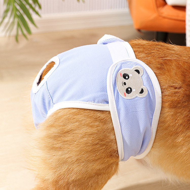 Reusable Female Dogs Diaper Pants Sanitary Female Dog Pants Diapers for Dogs Menstruation Pet Cat Physiological Safety Pants: XL / green