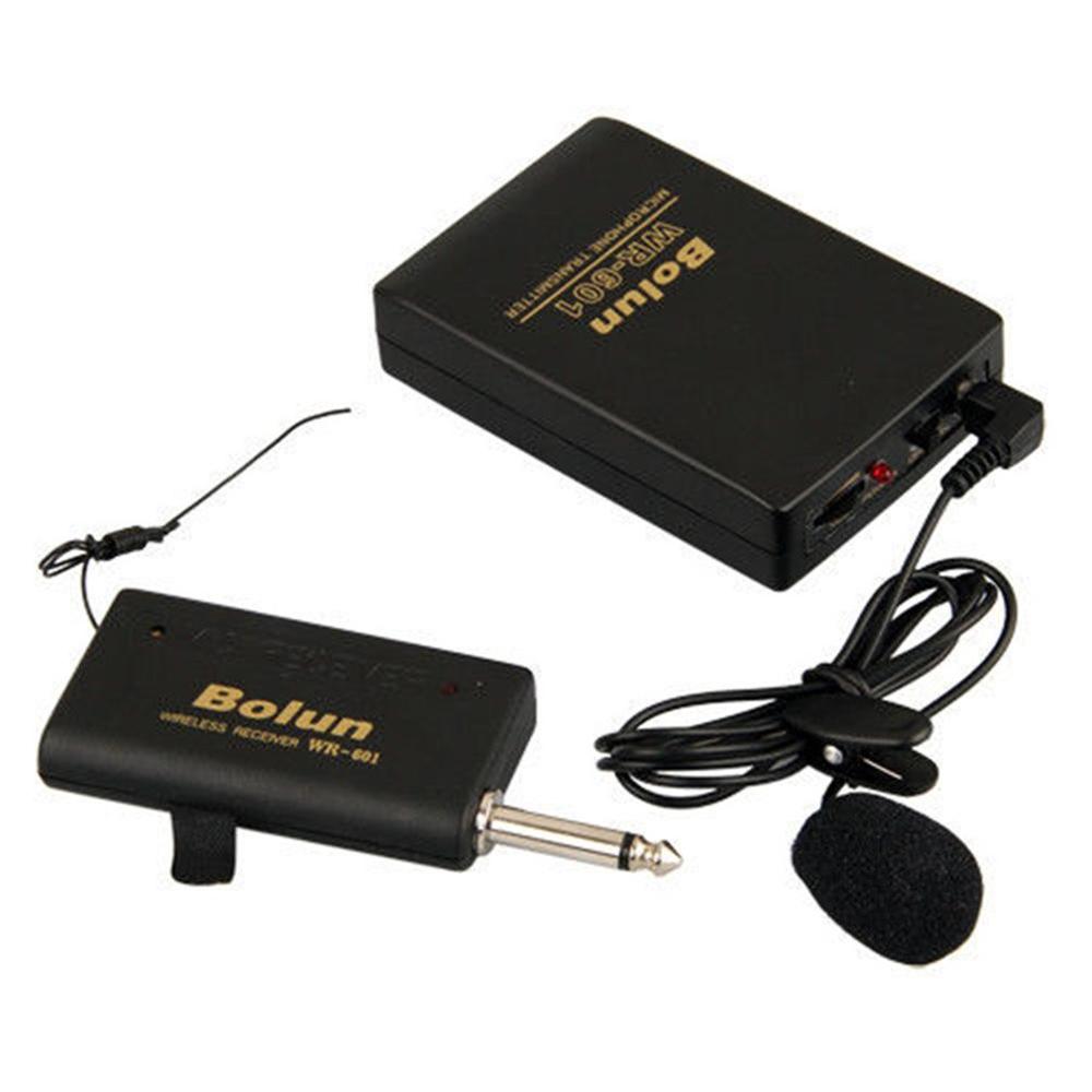 Wireless Microphone System with Transmitter &amp; Receiver Portable Clip-on Microphone for Teaching Public Speaking WR601