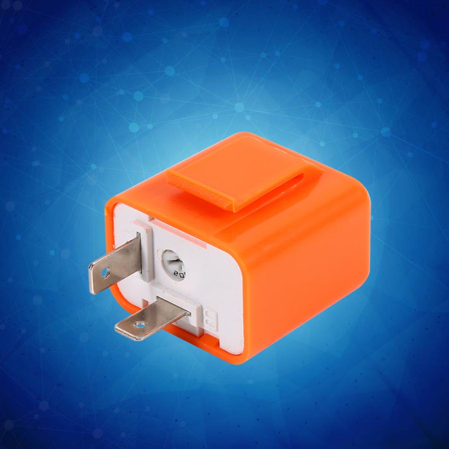 12V 2 Pin Universal Adjustable Flasher Relay Waterproof LED Turn Signal Indicator Flasher Relay Black Orange: ORANGE