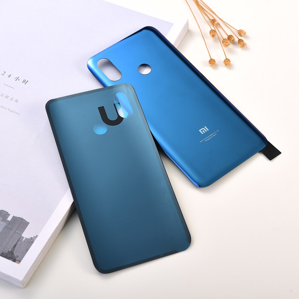 Xiaomi Mi8 Battery Housing Cover Glass Rear Door Case Replacement Part For XIAOMI mi8 Mi 8 Repair Panel Skin Shell With Adhesive