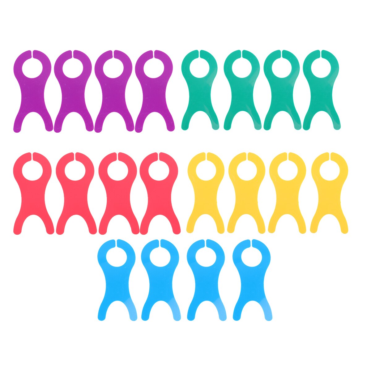 20pcs Woolen Winding Board Portable Winding Plate Board Chic Woolen Winding Material Winding Board (Mix Color)