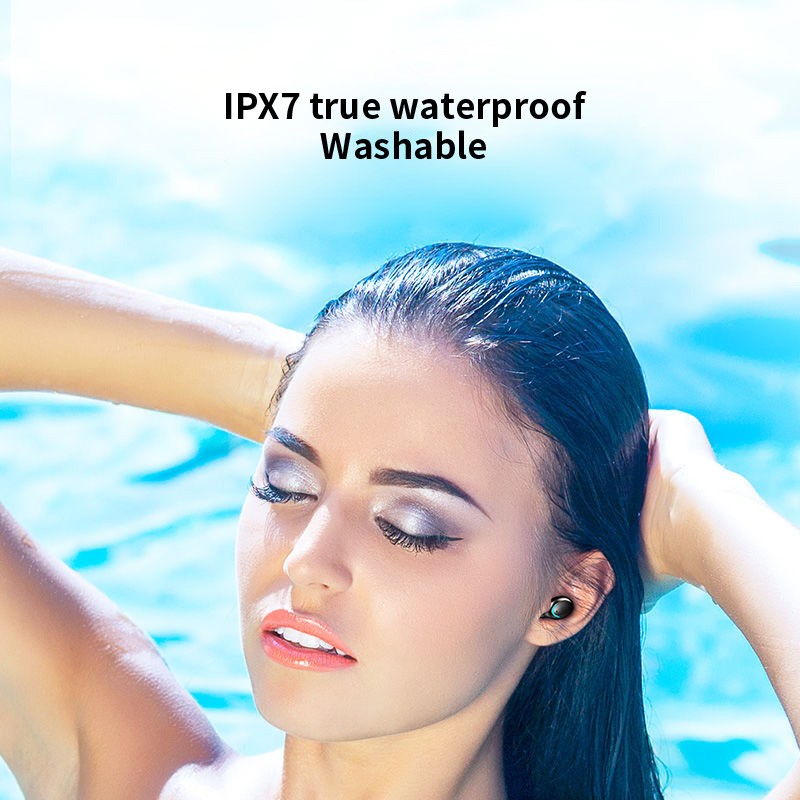 Echte draadloze bluetooth-oortelefoon met touchbediening, sporthoofdtelefoon, mini-oordopjes, stereobas,  f9 waterdichte draadloze headset met microfoon, android