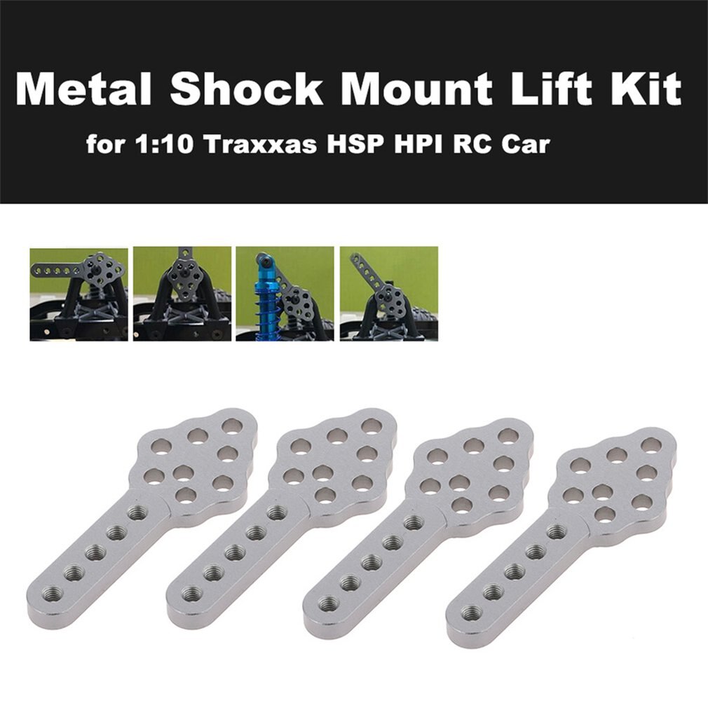 4 Stuks Cnc Metalen Schokdemper Mount Passen Hoogte Hoek Stand Voor Rc Crawler Auto Axiale SCX10 90046 D90 D110