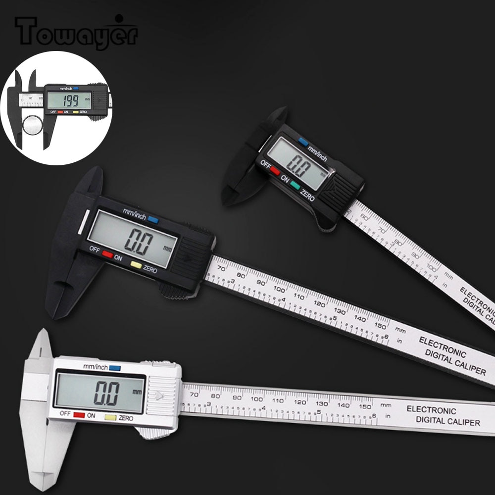 150mm 100mm Electronic Digital Caliper 6 Inch Carbon Fiber Vernier Caliper Gauge Micrometer Measuring Tool Digital Ruler