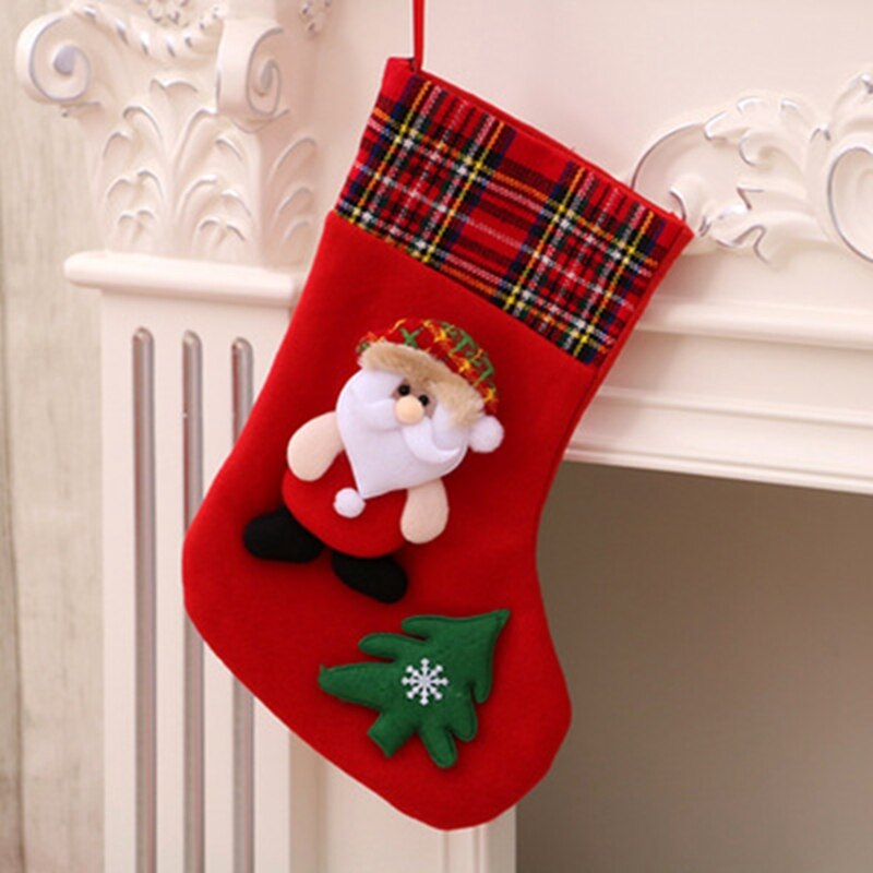 Calcetines de Navidad para decoración de chimenea, bolsas grandes de de Navidad, Año , 2022, bolsa de embalaje de dulces, adornos de árbol de ciervo: Large G