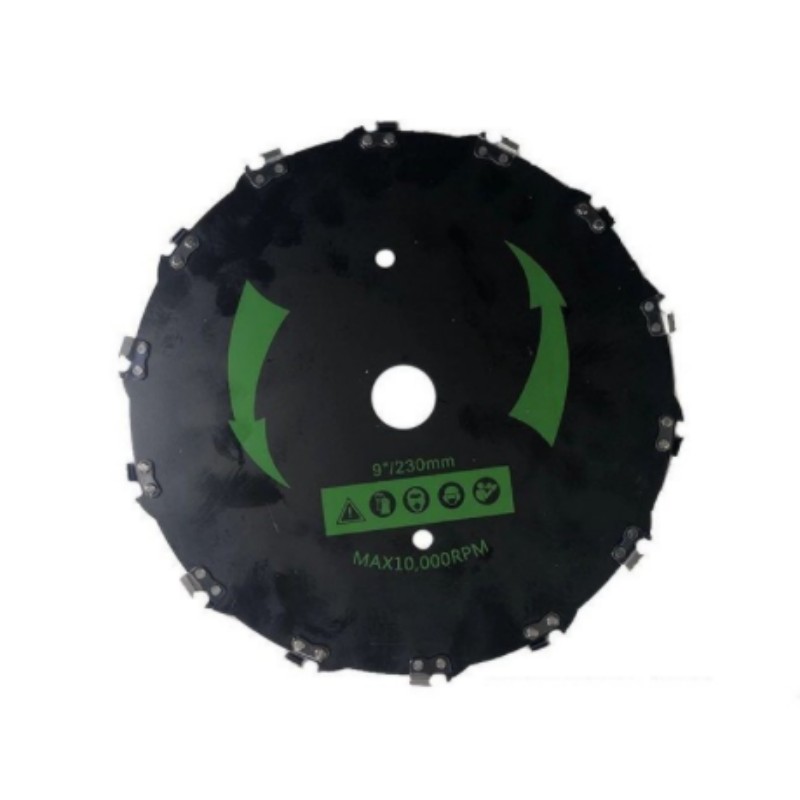 9 inches High-Powered Grass Cutter 10000 RPM Chainsaw Tooth for Gas-powered Trimmers / Brush Cutters with 30cc Engines: Brown